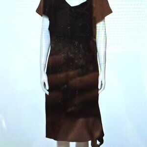 St. John Knits Caviar Black Cocktail Dress Size 6